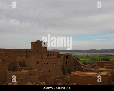 View to Ouarzazate old city aka Taourirt kasbah in Morocco Stock Photo