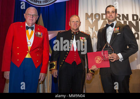 The Iron Mike Award and the Dickey Chapelle Award are displayed during ...