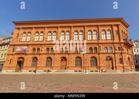 Riga Bourse art museum on Cathedral square in Riga, LAtvia on a sunny day with blue sky Stock Photo