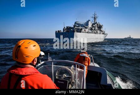 LNS Jotvingis (N42), a Vidar-class minelayer and command vessel of the ...