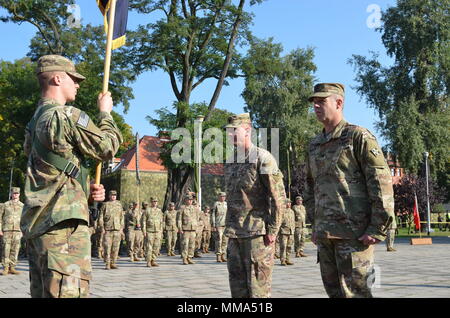 MARKET SQUARE, ZAGAN, Poland — Col. David Gardner, commander, 2nd ...