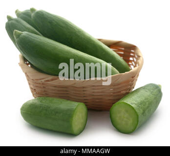 Snack cucumber over white background Stock Photo