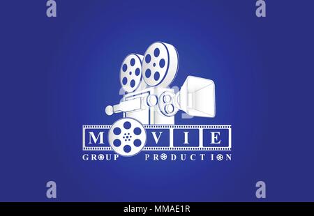 Film roll symbol technology cinema vector icon. Strip video analog reel