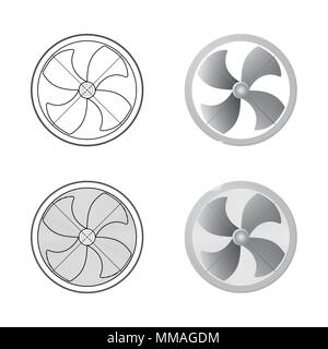 Set of fans Stock Vector