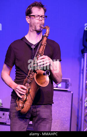 Donny McCaslin performing at the Cheltenham Jazz Festival, Cheltenham ,UK. May 6, 2018 Stock Photo