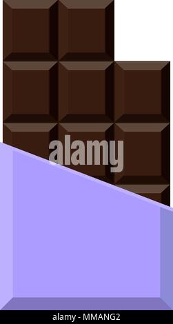 Realistic chocolate bar isolated on white background. Packaging. Mock up. Vector illustration. Stock Vector