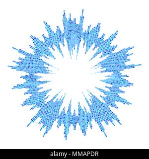 round equalizer, sound wave isolated on white background Stock Vector