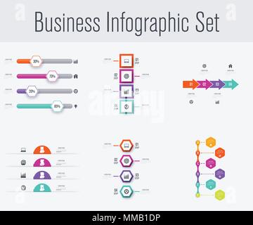 Set with infographics Stock Vector