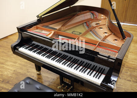 Top view shot of a grand piano indoors Stock Photo