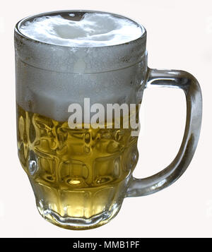 A glass of beer with foam Stock Photo