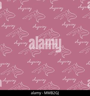 Smooth female legs after shugaring. Seamless texture Stock Vector