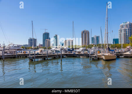 Waterfront and skyline of St Petersburg FLorida in the United States Stock Photo