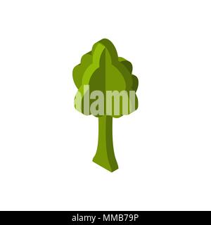 Tree Isometric style isolated. Wood Vector Illustration Stock Vector