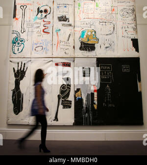 Flesh and Spirit by Jean-Michel Basquiat (Est $30m) as Sotheby's London unveils masterwork highlights of contemporary, impressionist & modern art; the auction will be held in New York on 14 May 2018.  Featuring: atmosphere Where: London, United Kingdom When: 09 Apr 2018 Credit: Dinendra Haria/WENN Stock Photo