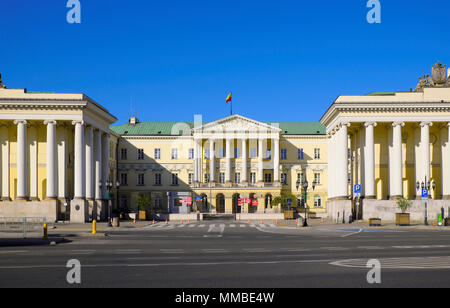 Warsaw, Mazovia / Poland - 2018/04/22: Historic building of Warsaw City Hall in city center at the Plac Bankowy Square Stock Photo