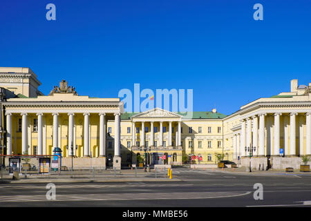 Warsaw, Mazovia / Poland - 2018/04/22: Historic building of Warsaw City Hall in city center at the Plac Bankowy Square Stock Photo