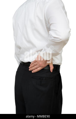 Business man with back pain. Stock Photo
