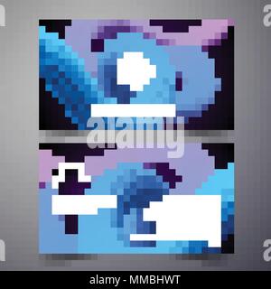 Vector modern business card design template with abstract backgound. Corporate identity illustration with simple logo.