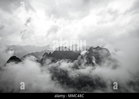 Landscape from Ma Pi Leng pass, Vietnam Stock Photo