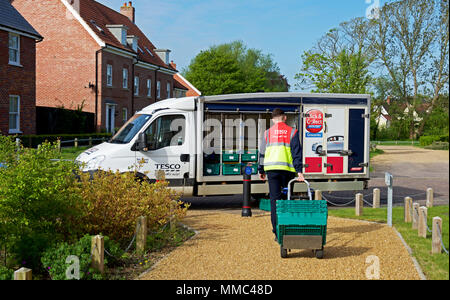 Tesco delivery van, England UK Stock Photo