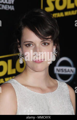 Hollywood, USA. 10th May, 2018. Phoebe Waller-Bridge  05/10/2018 The World Premiere of 'Solo: A Star Wars Story' held at Hollywood, CA Photo by Izumi Hasegawa / HollywoodNewsWire.co Credit: Hollywood News Wire Inc./Alamy Live News Stock Photo