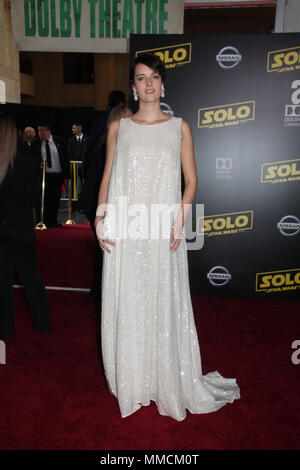 Hollywood, USA. 10th May, 2018. Phoebe Waller-Bridge  05/10/2018 The World Premiere of 'Solo: A Star Wars Story' held at Hollywood, CA Photo by Izumi Hasegawa / HollywoodNewsWire.co Credit: Hollywood News Wire Inc./Alamy Live News Stock Photo