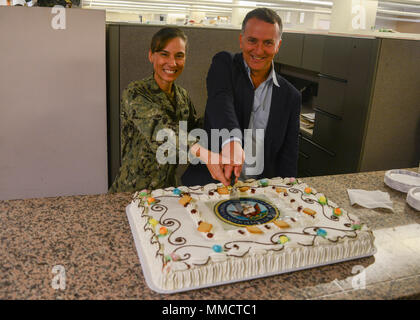 CAPT Maria L. Aguayo, Commanding Officer, NAVFAC EURAFSWA, accepted the ...
