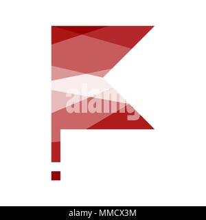 Low poly triangular Austria flag polygonal color effect. Vector isolated on white background Stock Vector