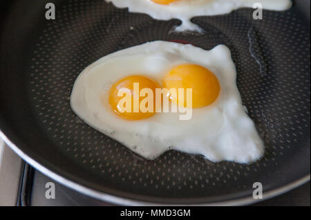 Double yolk egg Stock Photo