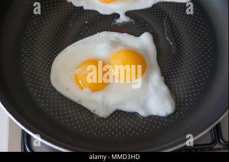 Double yolk egg Stock Photo