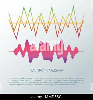Music wave infographic Stock Vector