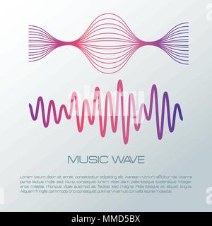 Music wave infographic Stock Vector