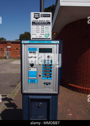 A pay and display car parking ticket machine Stock Photo