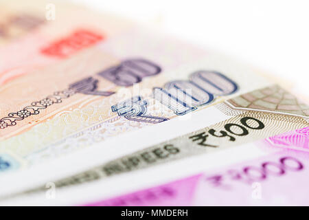 Close-Up Variation of Indian Money Rupees Banknote Nobody Stock Photo