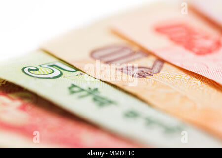 Close-Up Variation of Indian Money Rupees banknote Arranging Nobody Stock Photo