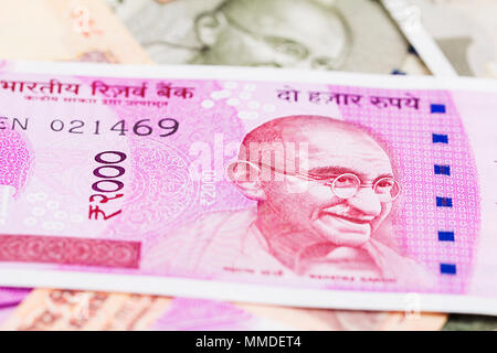 Close-Up Arranged Money Variation of Indian Rupee banknotes Nobody Stock Photo