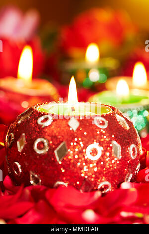 Deepak lights- Decoration to Candles Lights Diwali festival Celebrating Nobody Stock Photo