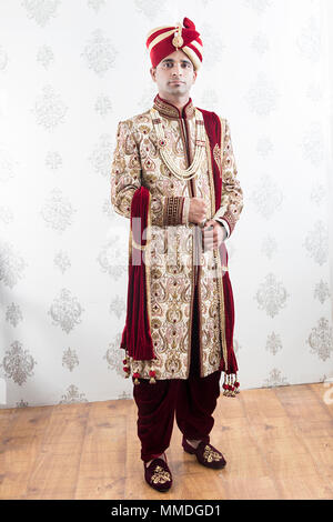 one groom indo western designer wedding wear shervani with duppata mmdgd1