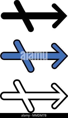 Out Right Arrow Sign On White Background Stock Vector Image & Art - Alamy