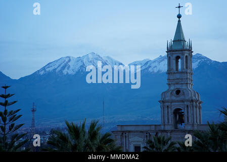 Arequipa Sunrise from the City Stock Photo