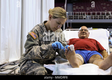 Pfc. Skylar Corum a health care specialist with the 285th Medical