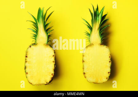Seamless pattern with hipster pineapple summer decoration. Retro tropical style concept background. Stock Photo