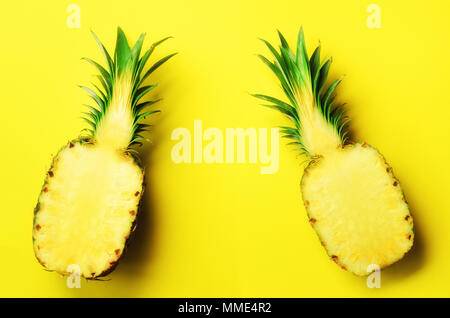 Seamless pattern with hipster pineapple summer decoration. Retro tropical style concept background. Stock Photo