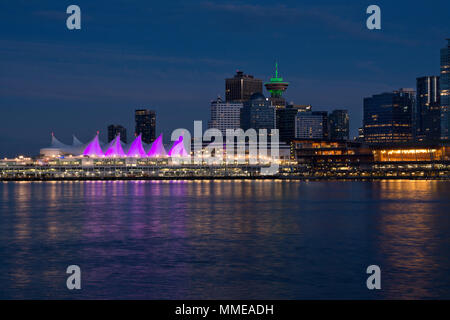 Vancouver Night Skyline seen from Stanley Park Stock Photo - Alamy