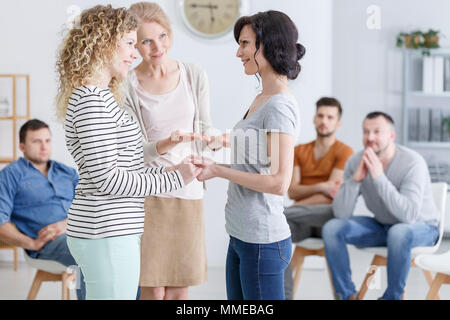 Group therapy for people with trust issues in session Stock Photo