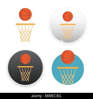 Basketball icon on white Stock Vector