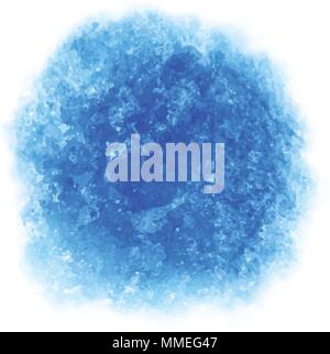 Blue spot, watercolor abstract hand painted background Stock Vector