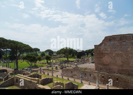 archaeological site at Ostia Antica near Rome Italy Stock Photo