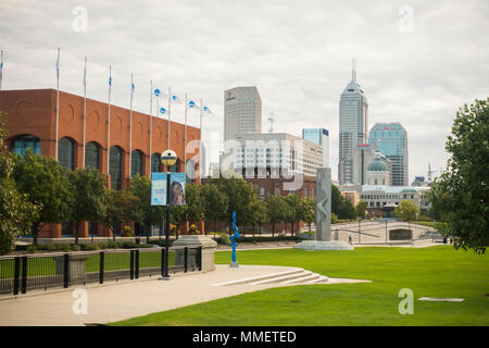 canal walk in Indianapolis Indiana Stock Photo