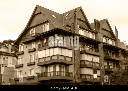 colonial german architecture building chimney city Gramado Brazil vintage Stock Photo